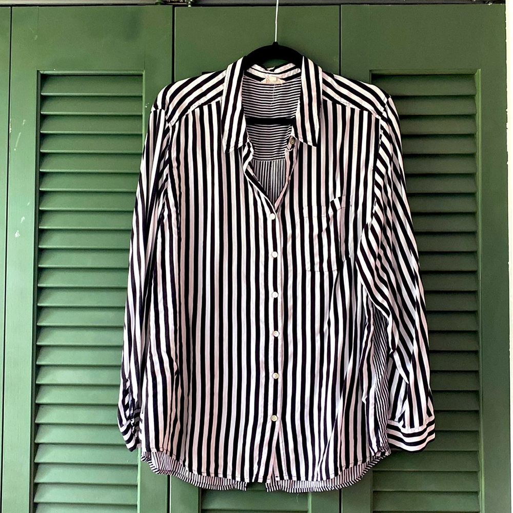 Anthropologie Jane & Delancey striped button-up